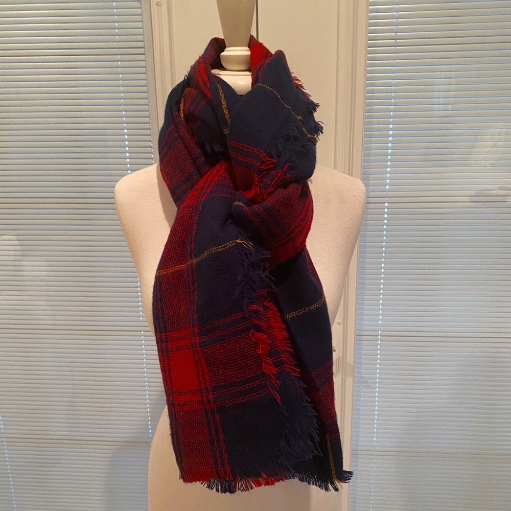 Woven plaid scarf/wrap